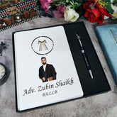Personalized MDF Professional Diary & Pen Combo | Custom Gift for Advocates & Professionals - BBD GIFTS